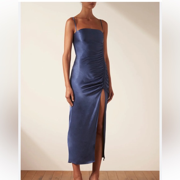 Shona Joy Thalia Bias Dress Aegean Blue - 8 - Picture 2 of 3